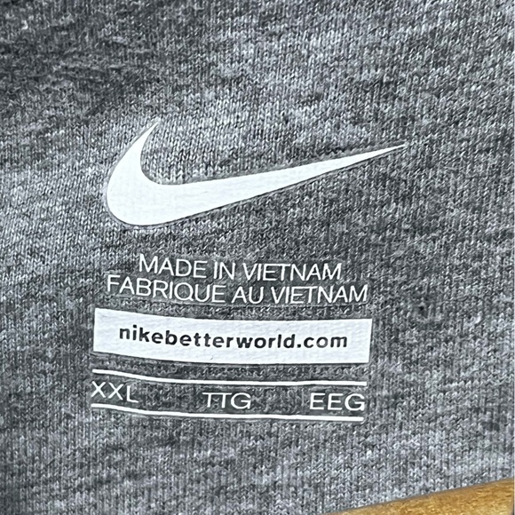 Nike Swoosh Spellout Black Sweatshirt Sz XXL Men - Picture 3 of 8